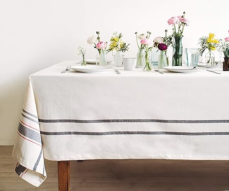 Striped Table Cloth Cotton 