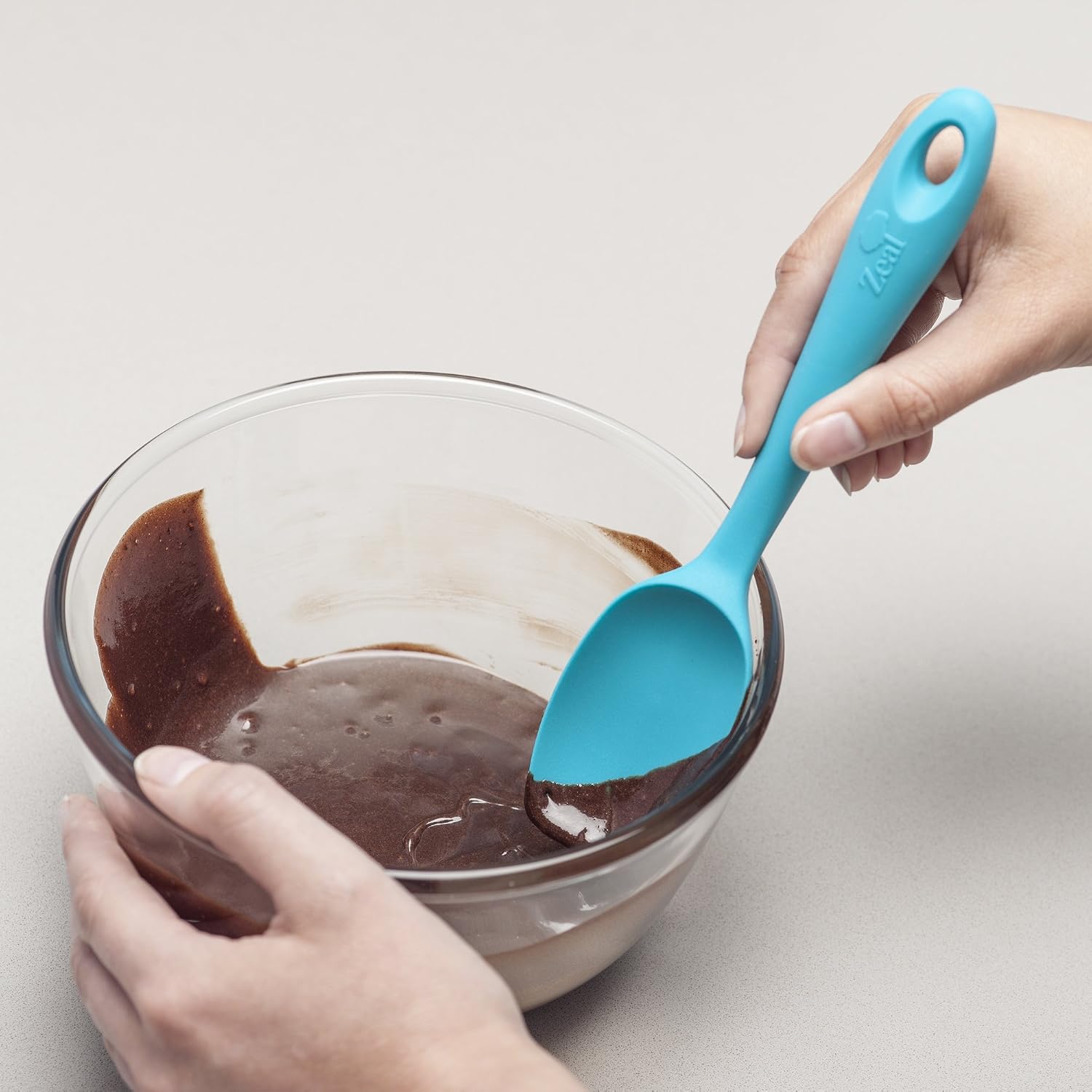 Zeal Silicone Spatula Spoon, Non-stick Flat-ended Cooking Spoon Spatula for Scraping Scooping and Stirring - Image 5
