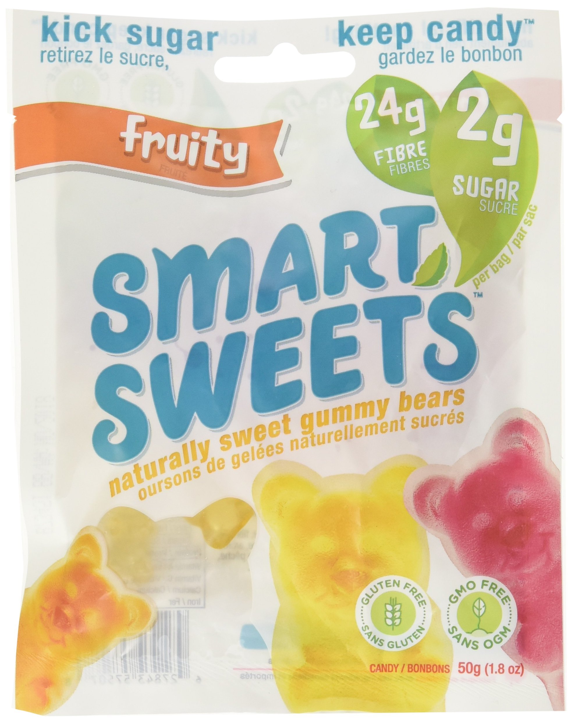 SmartSweets Low Sugar Gummy Bears Candy, Seriously Sour 1.