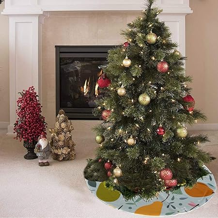 Foto Carine Di Natale.Gonna Per Albero Di Natale Moda Carina Divertente Frutta Pera Stampa Gonna Per Albero Esterno Gonna Per Albero Esterno In Poliestere Moquette Per Decorazioni Per Feste Per Feste Ornamenti Di Natale Amazon It