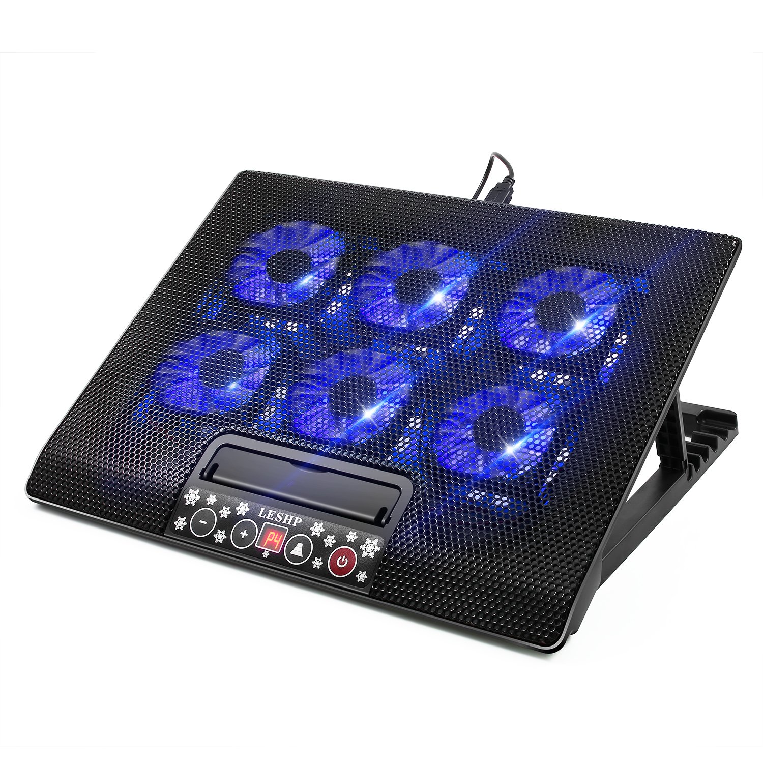 12-17inch Gaming Laptop Cooler, Laptop with USB Port Laptop Cooler Stand Pad Cooling Pad Fan 6 Ventilatoren (M8)