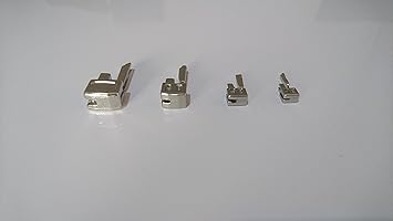 Unbekannt Reißverschlüsse Reparatur Set Gr. 4, 6, 8,10 Kastenteil und Steckteil Farbe Silber