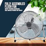 Belaco 12 Inch Metal Floor Fan High Velocity Chrome BELF-30 3 Speed view 4