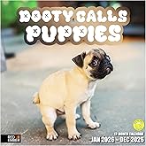 RED EMBER Funny Dooty Calls Puppies 2026 Wall Calendar 12 Month | 12" x 24" Open | Thick & Sturdy Paper | Holiday Gift | White Elephant Gifts for Adults Pooches Puppy Dog Calendar 2026