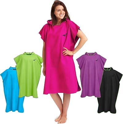 Fit-Flip Changing Robe Microfibre Poncho Pink M