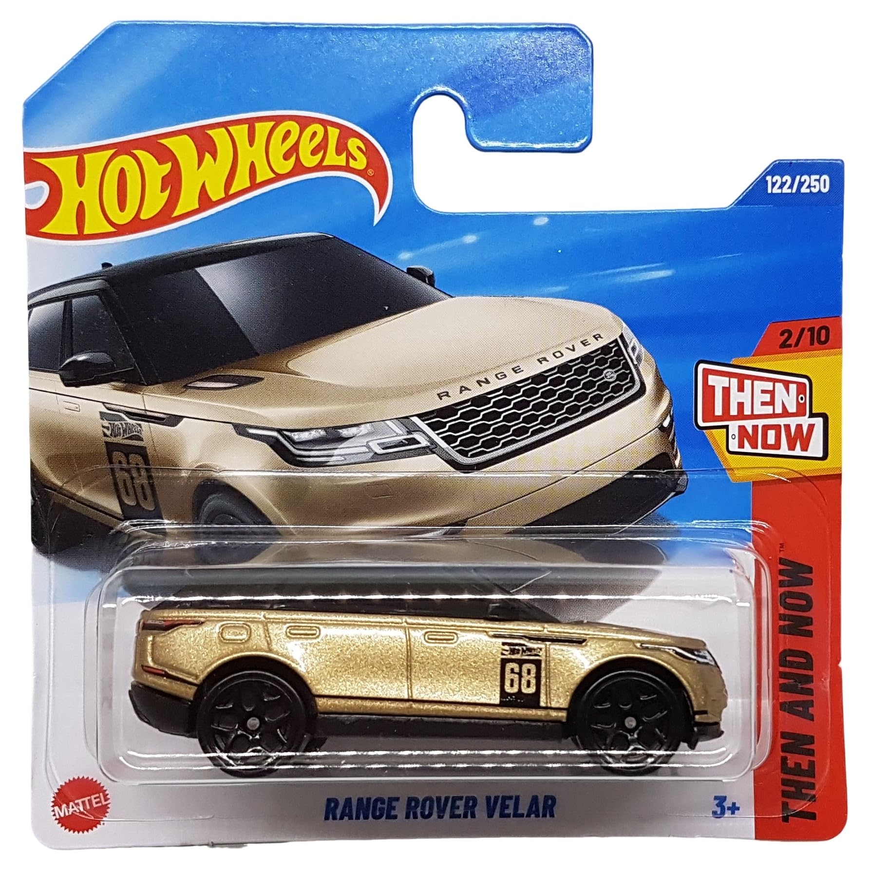 Hot Wheels - Range Rover Velar - Then and Now 2/10 - HYY63 - Short Card - Land Rover - Gold Metallic - Mattel 2025-1:64