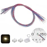 ZZHOB 25PCS Pre-Wired 0805 SMD LEDs(Light Mode: Continuous Warm White Light) Micro LED Light Emitting Diode with Assembly Accessories (Warm White, 25pcs)