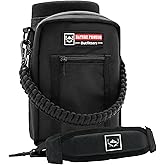 NATURE PIONEOR Water Bottle Holder with Adjustable Strap - 25/32/40oz Insulated Water Bottle Carrier Sling Sleeve with Paracord Handle & 2 Storage Pockets, Hiking, Camping, Gym