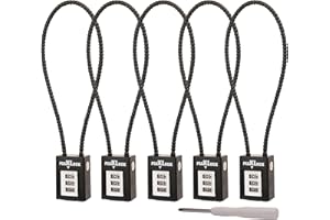 PEAKLOCK 15 Inch 3 Digit Combination Gun Cable Trigger Lock Fits Rifles Shotguns Pistols Handguns 5PK PLG0025