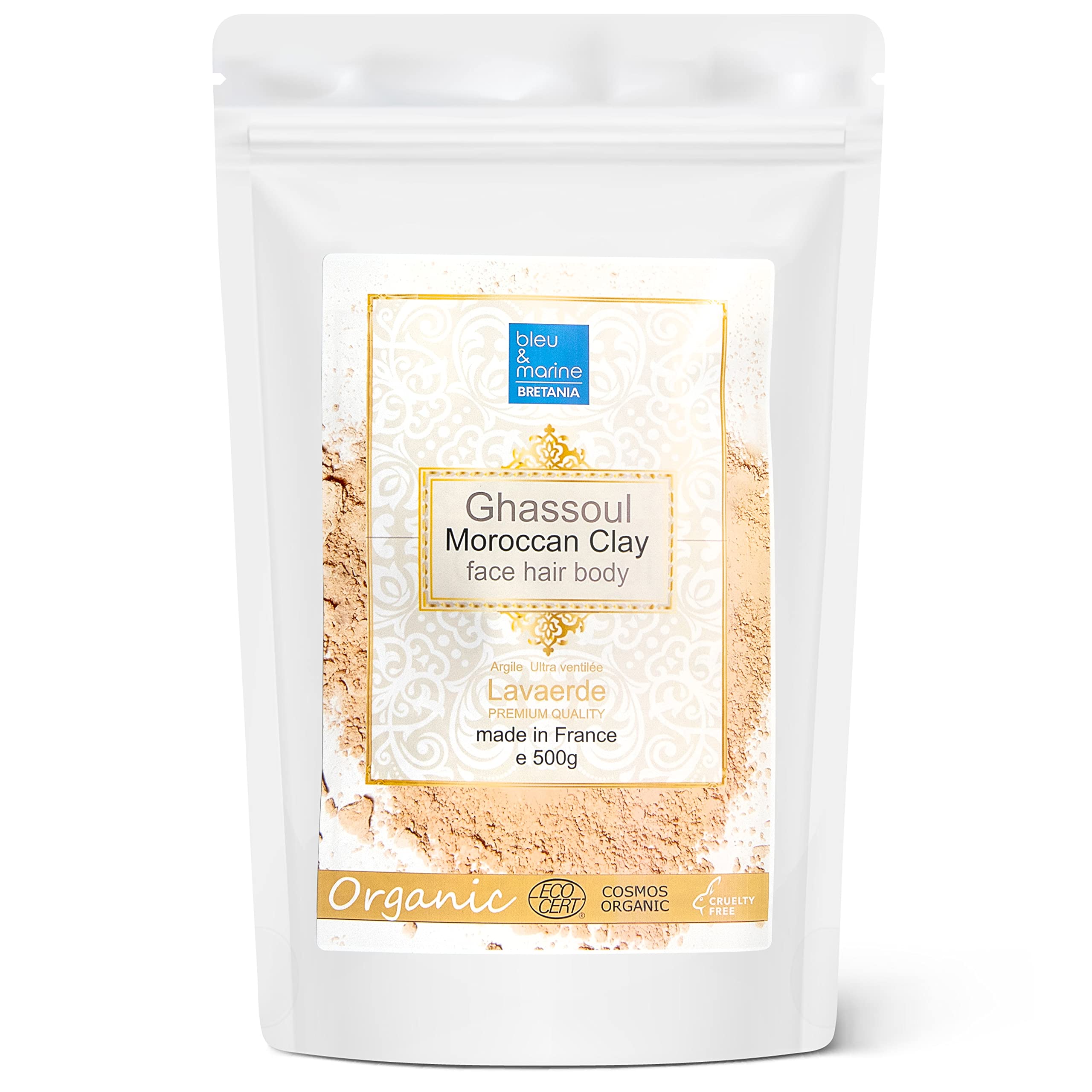 100% Natural Organic Ghassoul Moroccan Skin Care Face Body Hair Care Natural Shampoo Moroccan Rhassoul Clay Mask 500g Hammam Soap 6 times better than bentonite or red clay