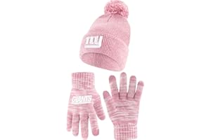 Ultra Game Adults NFL Official Super Soft Winter Beanie Knit Hat with Warm Touch Screen Gloves