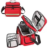 Double Layer Medical Bag Empty First Aid Bag Emergency Trauma Bag Empty, First Responder Organizer for Nurses,Home Health Care, EMT