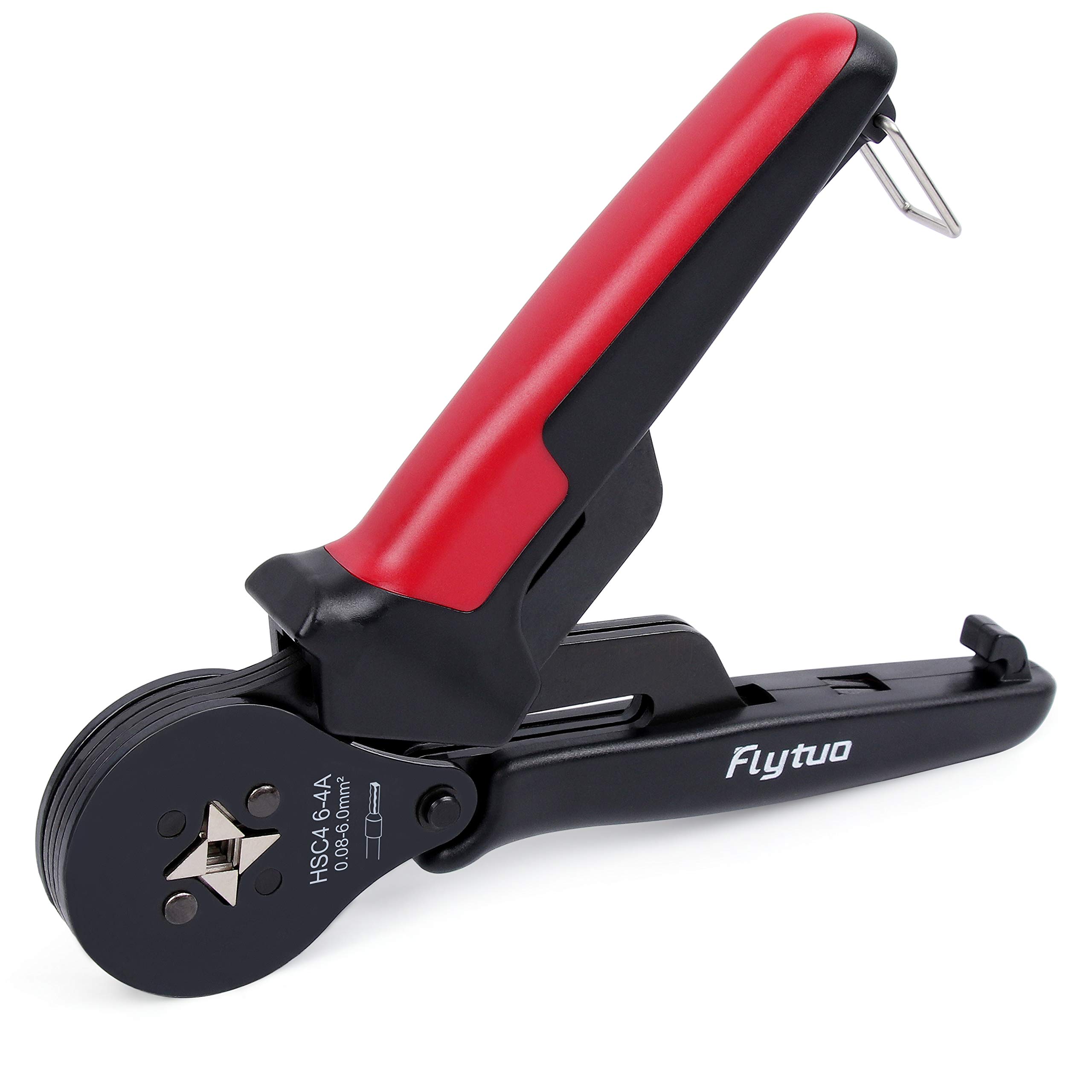 Flytuo Wire Ferrule Crimping Tool for AWG28-10, Mini HSC4 6-4A Self-Adjustable Ratchet Crimper for Wire Terminals Cables End-Sleeves