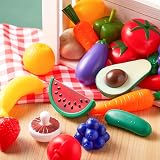 JOYIN 50 pcs Play Food Set Kids Toy Kitchen Accessories Fruits Vegetables view 6