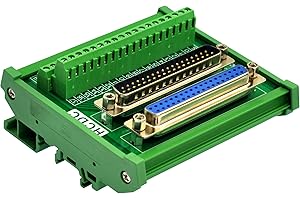 HCDC DIN Rail Mount D-SUB Male-Female Interface Module Terminal Block Breakout Board (DB37)