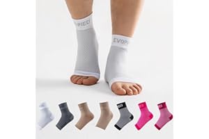 EVOPLECI Ankle Compression Sleeve, 20-30mmHg Plantar Fasciitis Socks, Ankle Compression Socks for Women and Men(1Pair), Ankle Sleeve Compression Support, Compression Ankle Sleeve, Heel Pain Achilles Tendonitis Relief