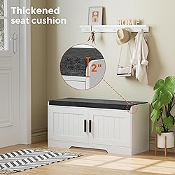 Homleke 2-Tier Storage Bench, Shoe Bench with