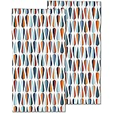 CXULIN 2 Pack Hand Towels for Bath,Retro Boho Drop Shapes Decorative Towels Highly Absorbent Soft Towels for Bathroom Beach Kitchen Spa Gym Face Towel 14x28 Inch