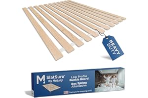 Meliusly SlatSure Queen Size Bunkie Board – Heavy Duty Vertical Bed Slats & Foldable Wooden Support Board for Sagging Mattress or Platform Bed Frame, Box Spring Alternative and Replacement