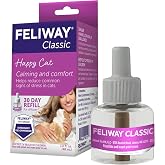 FELIWAY Classic Cat Calming Pheromone Diffuser Refill - 1 Pack | Reduces Cat Stress‑Related Behaviors Like Spraying, Scratching, Hiding, 30 Day Supply