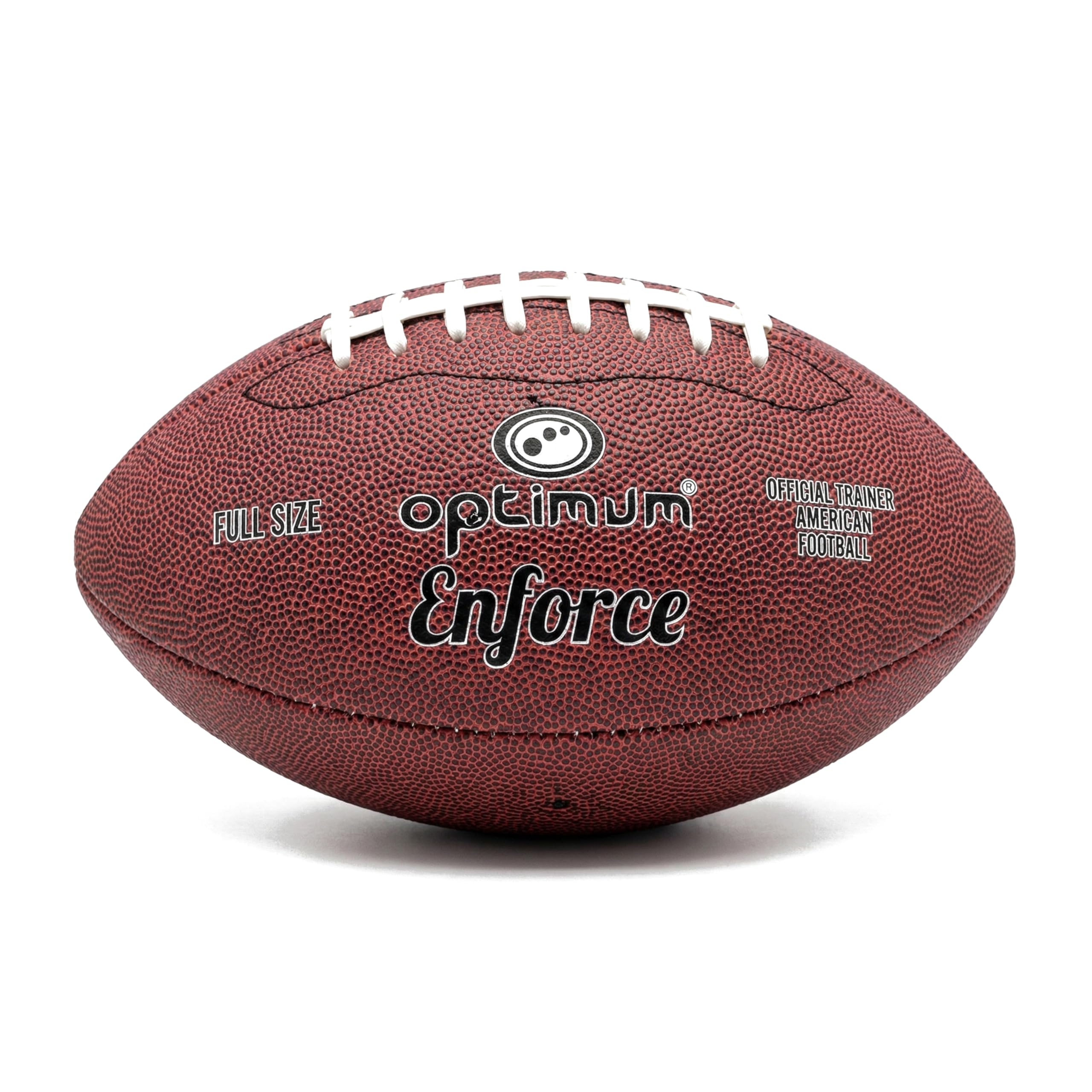 Optimum Enforce American Football Ball – Official Size Training Ball with Tyre Grip Surface, Durable Rubber Construction for All-Weather Practice & Match Play