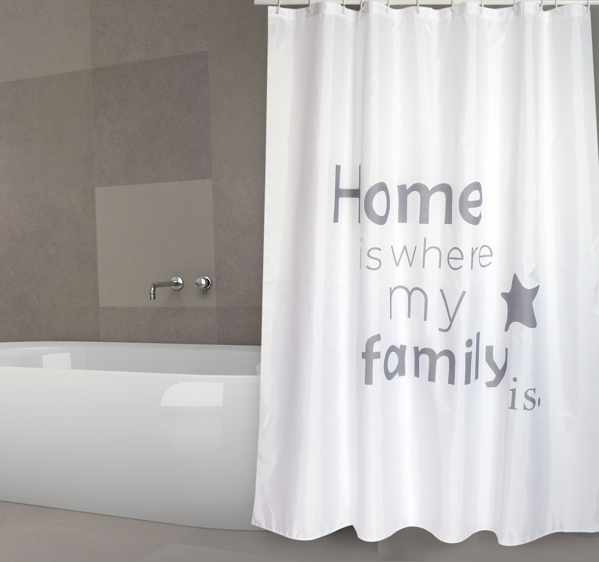 MSV Shower Curtain, Multi-Colour, Unique Bathroom Curtain for Showers, Plastic