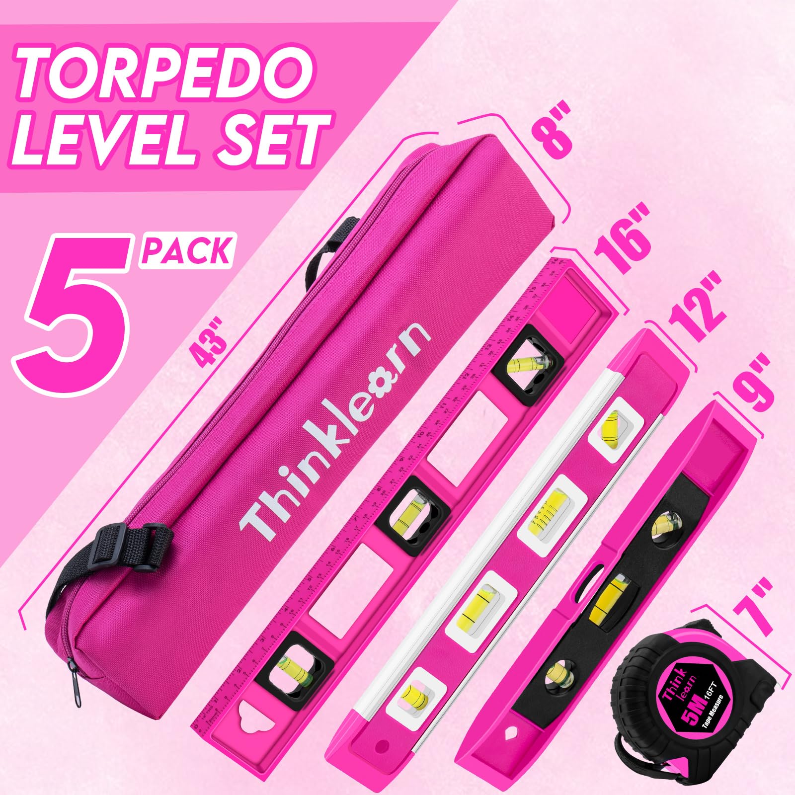 5pcs Torpedo Level, 9