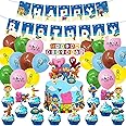 Poc_yo Birthday Party Decorations Supplies Set, Poc_yo Theme Party Decorations for Boys Girls Including 1 Birthday Banner, 1 Cake Topper, 24 Cupcake Toppers, 20 Balloons