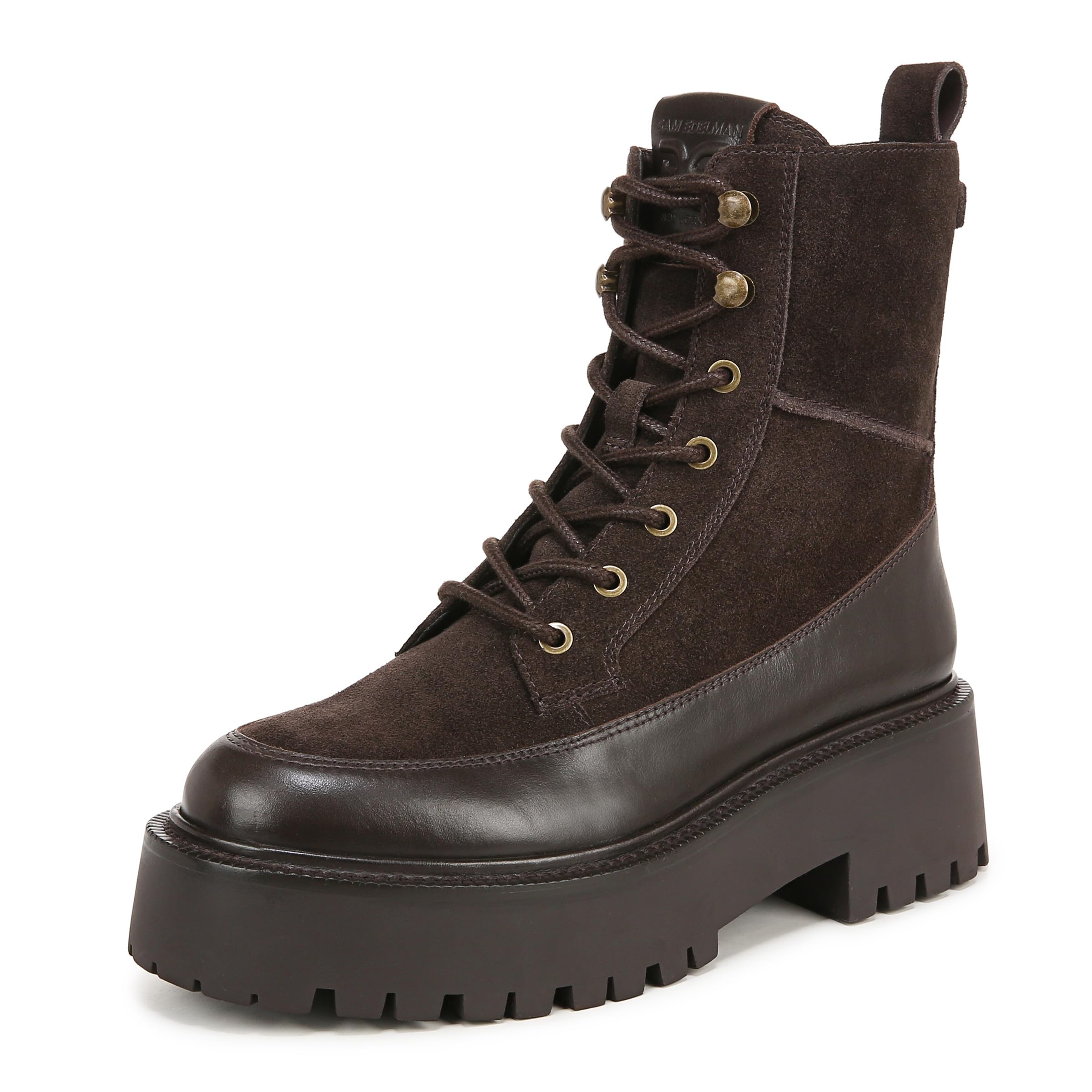 Sam Edelman Women’s Elliot Combat Boot Dark Brownstone/Smokey Taupe 10 Medium