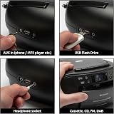 Denver TDC-280 Portable Radio CD Tape Cassette Player DAB+ FM Clock view 4