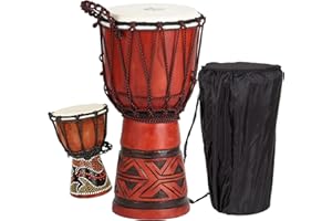 X8 Drums & Percussion Celtic Labyrinth Djembe Drum with Tote Bag