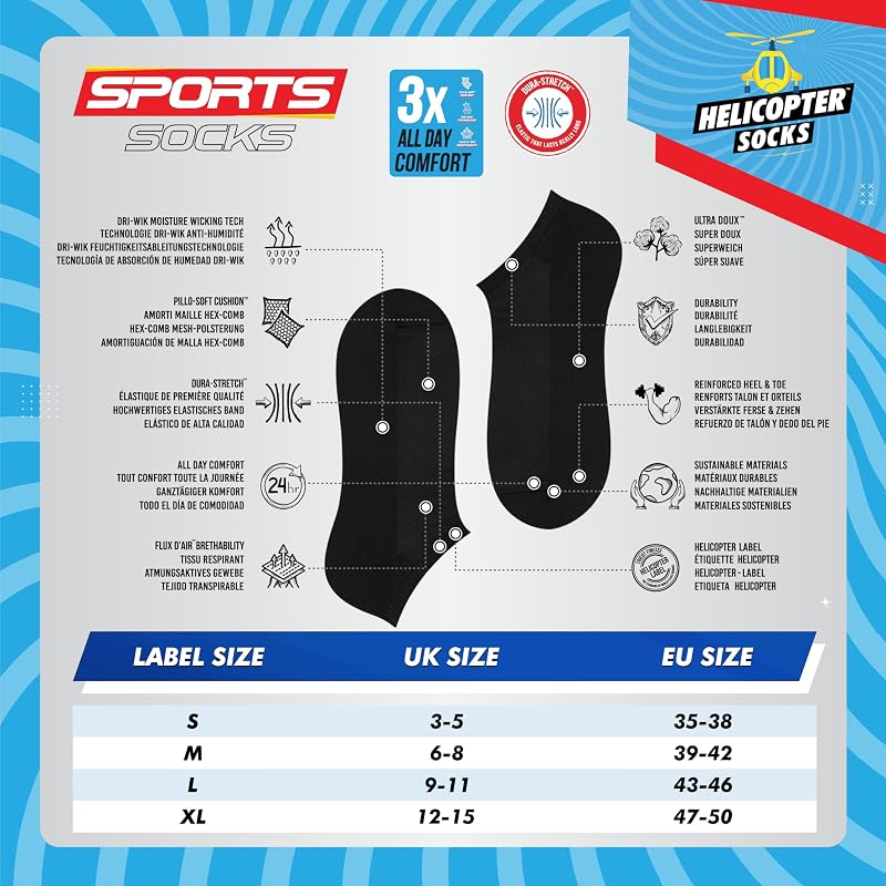 10 Pares Calcetines Tobilleros Mujer Hombre Verano Calcetines Cortos Bajos, paquete de 10 (EU 35-38, Negro)