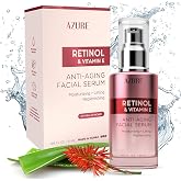 Azure Cosmetics Retinol Serum For Face - Dermatologist Tested, Anti Aging for Dark Spots &amp; Skin Smoothing - Vitamin E for Replenishing &amp; Skin Renewal - Vegan, Clean Beauty, Korean Skin Care - 1.69 oz