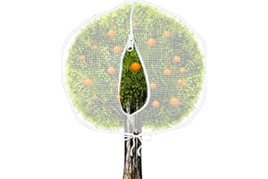 MACGQ Garden Plant Cover Plant Protection Netting Bags with Zipper Fruit Tree Netting Cover Large Garden Mesh Netting Plant Net Cover Bags for Protecting Plants Trees Fruits Flowers 72x76 inch(White, 1Pack)