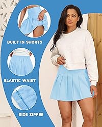 Women's Pleated Skirts Sky Blue Athletic Skirt Golf