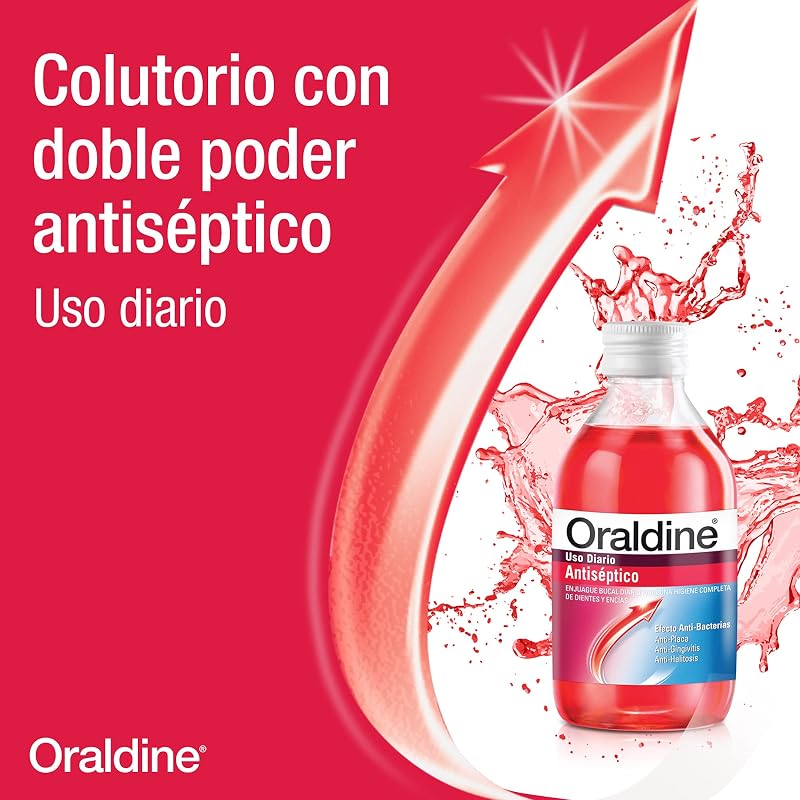 Enjuague Bucal Antiséptico Uso Diario, 400 ml y 200 ml, 2 uds