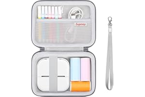 Supmay Hard Travel Case for T02 Mini Printer Sticker Printer, Wireless Mini Sticker Printer Machine Storage Holder Protection