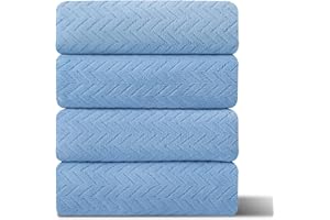 FERDILAN 4 Pack Large Bath Towels Set 35"x70" Blue Oversized Bath Sheet Chair Towels, 600 GSM Ultra Soft & Absorbent Towels for Bathroom, Quick Dry Towel for Gym Hotel Camp Pool