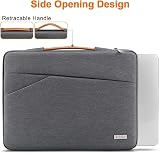TECOOL 15.6 inch Laptop Sleeve Case with Pockets Dark Grey view 8