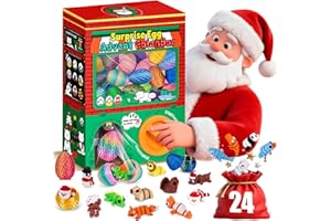 TBOLINE 2025 Christmas Advent Calendar 3D Printed Toys, 24 Days Capsule Vending Machine with 3D Mini Animals, Christmas Stocking Stuffers Toy Gifts for Kids, Advent Calendar 2025 for Boys Girls 3-12