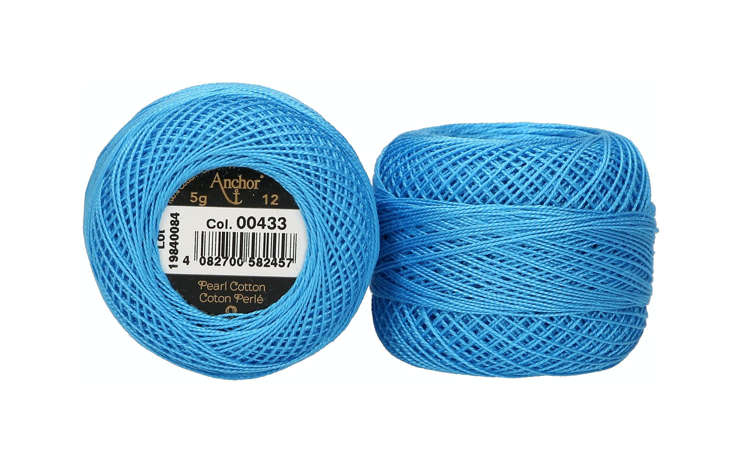 Anchor 4596012-00433 Embroidery Thread, 100% Cotton, 433, Thickness 12, 56 m, 9 g