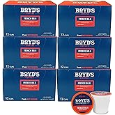 Boyd’s Coffee French No. 6 Dark Roast Single Serve Pods, 12 Count (Pack of 6) – Rich, Sweet & Smoky Arabica Coffee – Compatible with K-Cup Brewers