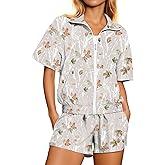 UOUA Women's 80s Color Block Outfits 2 Piece Tracksuit 90s Party Costume Summer Zip Up Windbreaker & Short Sets