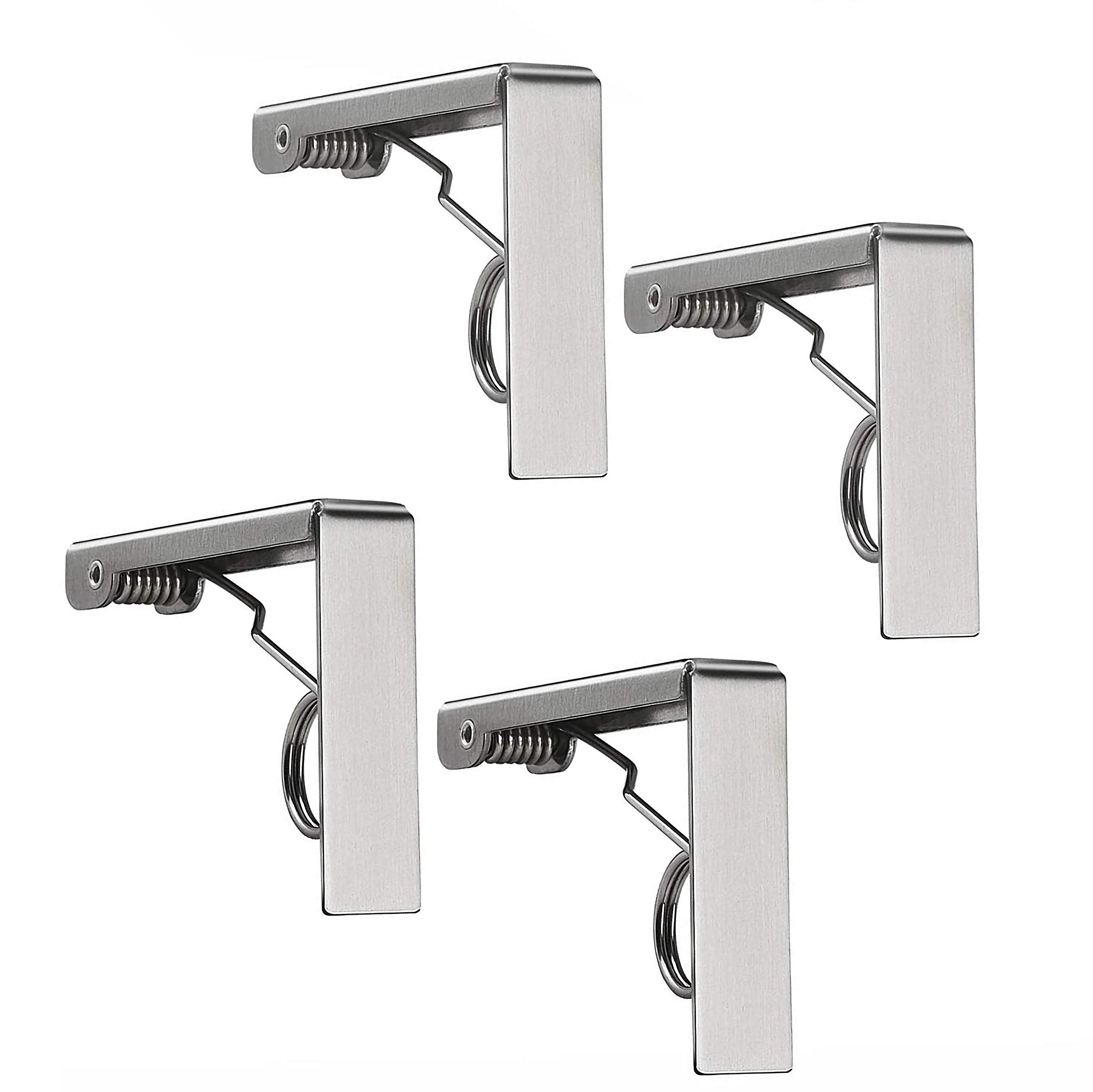 Xrten Set of 4 Stainless Steel Tablecloth Clips Anti-Slip, Fixed Tablecloth Spring