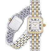 Miykon Dainty Watches for Women, Vintage Small Face Square Womens Watch, Classic Luxury Style Bracelet Watch for Petite Thin Wrists, Cute & Unique Japanese Quartz, Waterproof to 100ft