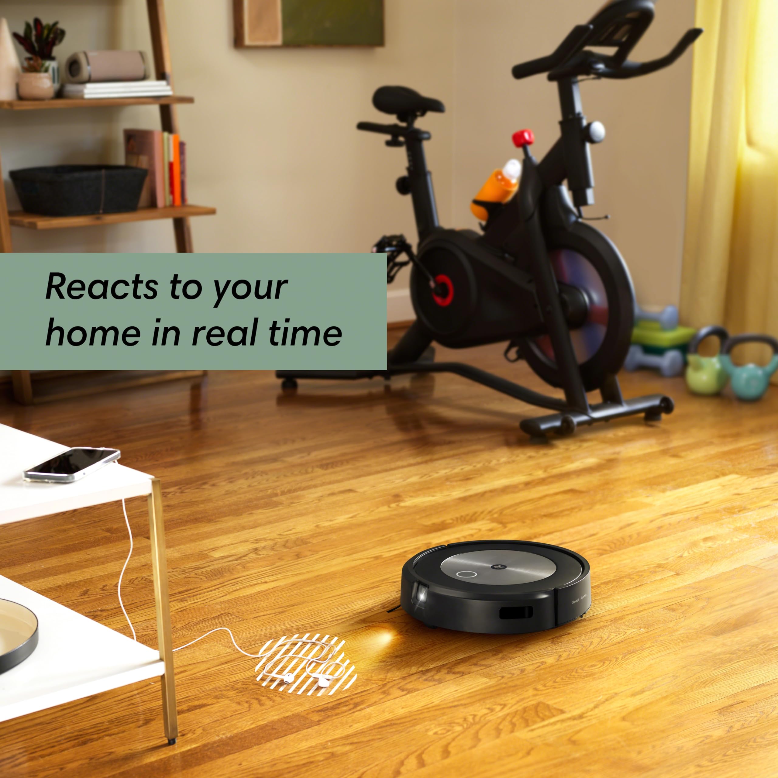 iRobot Roomba j7+ (7550) Self-Emptying Robot Vacuum – Uses PrecisionVision Navigation to Identify & Avoid Objects Like Socks, Shoes, & Pet Waste, Smart Mapping, Self-Empty for Up to 60 Days - View 5