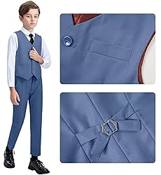 Laimi Duo Boy Suit Size 10 Kids Blue Grey Suits for