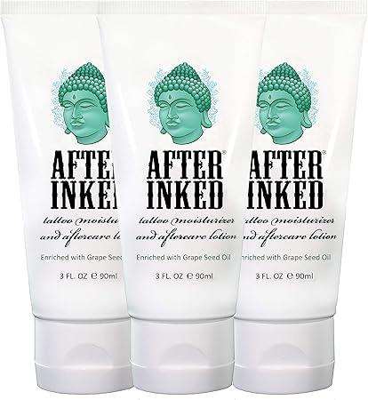 After Inked Vegan Tattoo Aftercare Lotion Cream Best For New Tattoos Permanent Make Up Micropigmentation And Laser Removal Size 90ml Pack Of 3 Amazon Co Uk Beauty