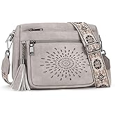APHISON Crossbody Bags for Women Trendy, Leather Crossbody Purses Shoulder Handbags with Adjustable Guitar Strap