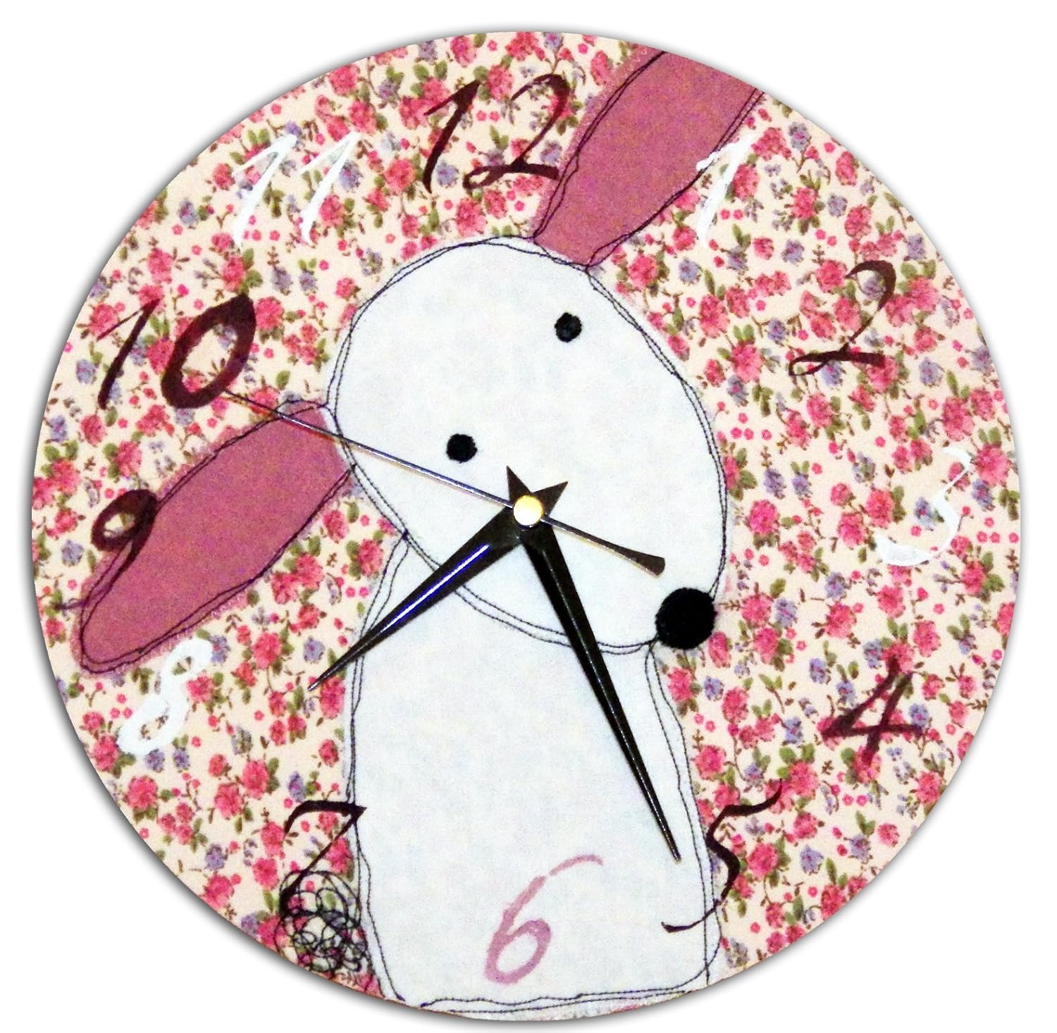 Bunny Rabbit Clock / Kids Clock / Nursery Decor Amazon.co.uk